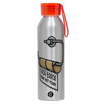 Page not found programmer toilet paper, Αλουμινένιο Αθλητικό Μπουκάλι 650ml – Ασημί με Κόκκινο Καπάκι και Λουράκι Σιλικόνης