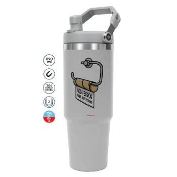 Page not found programmer toilet paper, GREY color, 890ml (30oz) stainless Steel Tumbler with Handle