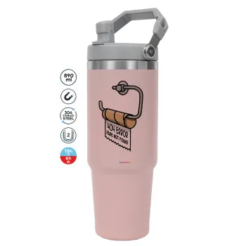 Page not found programmer toilet paper, Pink color, 890ml (30oz) stainless Steel Tumbler with Handle