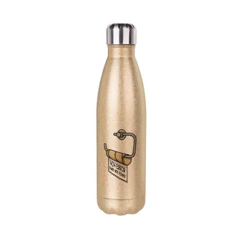 Page not found programmer toilet paper, Glitter gold stainless steel thermos bottle, double-walled, 500ml