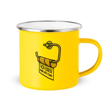 Page not found programmer toilet paper, Yellow Enamel Metallic Cup 360ml