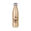Glitter gold stainless steel thermos bottle, double-walled, 500ml