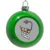 Green Christmas tree ornament bauble 8cm