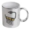 Mug ceramic, silver mirror, 330ml