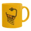 Ceramic coffee mug yellow, 330ml
