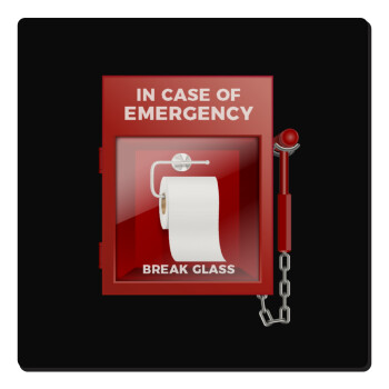 In case of emergency break the glass!, Τετράγωνο μαγνητάκι ξύλινο 6x6cm