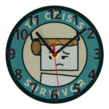TP Crisis Survivor, Ρολόι τοίχου γυάλινο (20cm)
