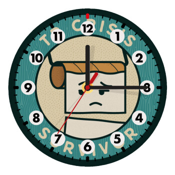 TP Crisis Survivor, Wooden wall clock (20cm)