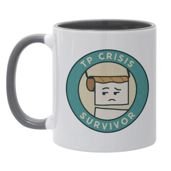 TP Crisis Survivor, Mug colored grey, ceramic, 330ml