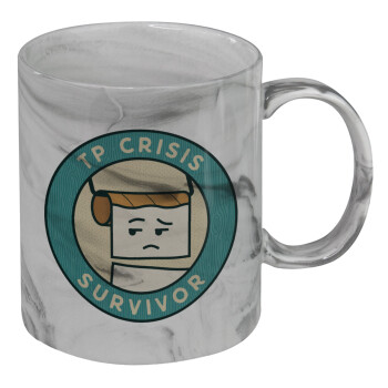 TP Crisis Survivor, Mug ceramic marble style, 330ml