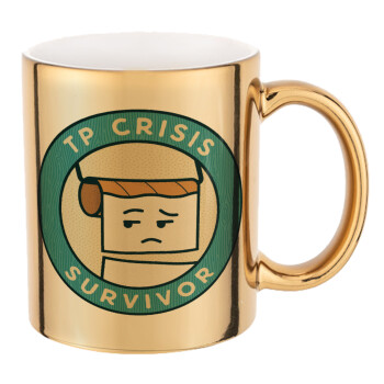 TP Crisis Survivor, Mug ceramic, gold mirror, 330ml