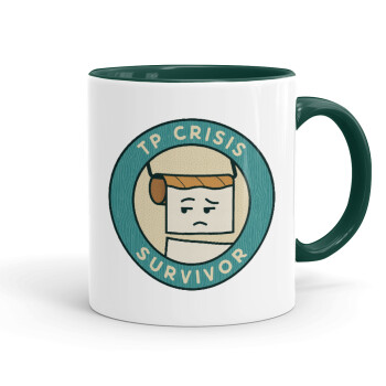 TP Crisis Survivor, Mug colored green, ceramic, 330ml