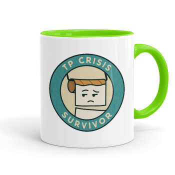 TP Crisis Survivor, Mug colored light green, ceramic, 330ml