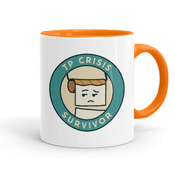 TP Crisis Survivor, Mug colored orange, ceramic, 330ml