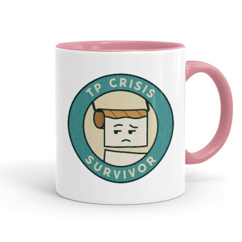 TP Crisis Survivor, Mug colored pink, ceramic, 330ml
