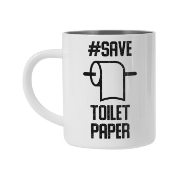 Save toilet Paper, Mug Stainless steel double wall 300ml