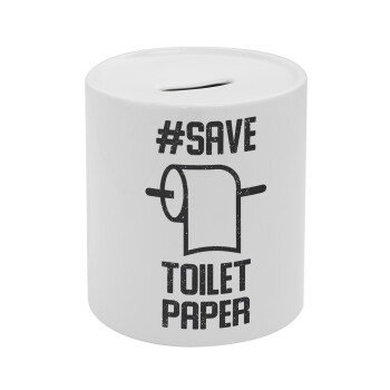 Save toilet Paper, Κουμπαράς πορσελάνης με τάπα