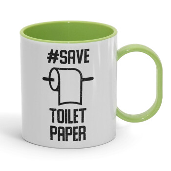 Save toilet Paper, Κούπα (πλαστική) (BPA-FREE) Polymer Πράσινη για παιδιά, 330ml
