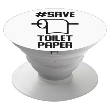 Save toilet Paper, Phone Holders Stand  White Hand-held Mobile Phone Holder