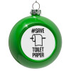 Green Christmas tree ornament bauble 8cm