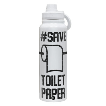 Save toilet Paper, 1L Stainless Steel Thermal Bottle with Phone Holder & Double Wall Insulation