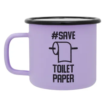 Save toilet Paper, Κούπα Μεταλλική εμαγιέ ΜΑΤ Light Pastel Purple 360ml