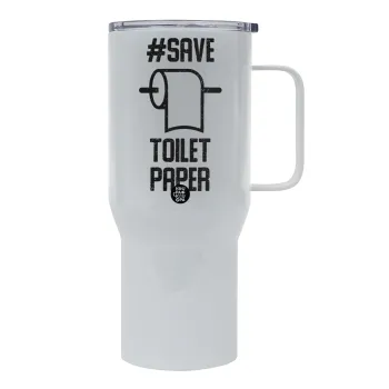 Save toilet Paper, Tumbler με καπάκι, διπλού τοιχώματος (θερμό) 750L
