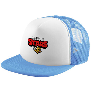 Brawl Stars, Καπέλο Soft Trucker με Δίχτυ Γαλάζιο/Λευκό