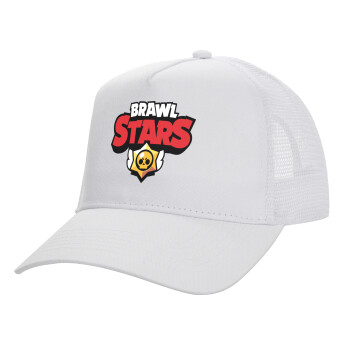 Brawl Stars, Καπέλο Ενηλίκων Structured Trucker, με Δίχτυ, ΛΕΥΚΟ (100% ΒΑΜΒΑΚΕΡΟ, ΕΝΗΛΙΚΩΝ, UNISEX, ONE SIZE)