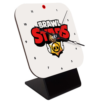 Brawl Stars, Quartz Wooden table clock with hands (10cm)