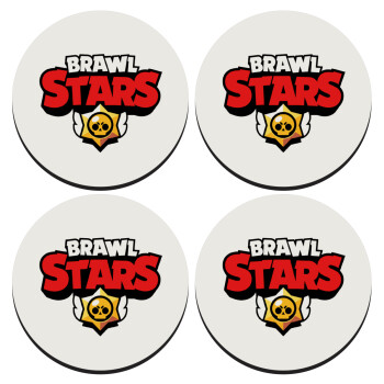 Brawl Stars, ΣΕΤ 4 Σουβέρ ξύλινα στρογγυλά (9cm)