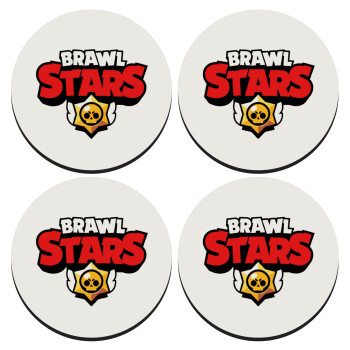 Brawl Stars, SET of 4 round wooden coasters (9cm)
