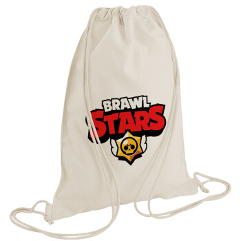 Brawl Stars, Backpack bag GYMBAG natural (28x40cm)