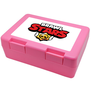 Brawl Stars, Children's cookie container PINK 185x128x65mm (BPA free plastic)