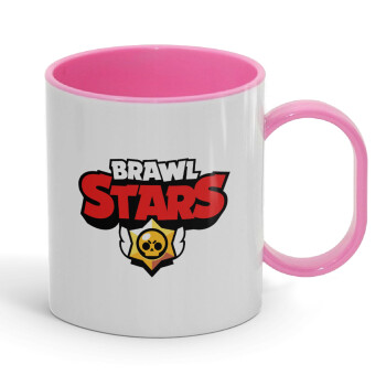 Brawl Stars, Κούπα (πλαστική) (BPA-FREE) Polymer Ροζ για παιδιά, 330ml