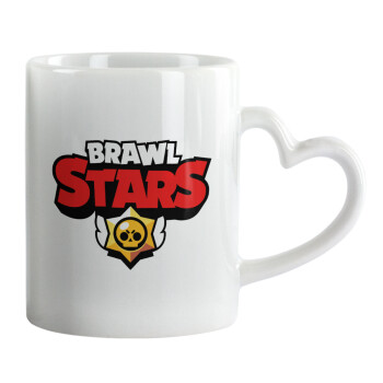 Brawl Stars, Mug heart handle, ceramic, 330ml