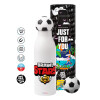Soccer Metal mug thermos, double wall, 550ml