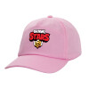 Adult Baseball Cap, 100% Cotton, PINK (COTTON, ADULT, UNISEX, ONE SIZE)