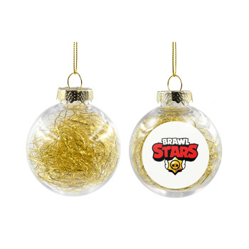 Brawl Stars, Χριστουγεννιάτικη μπάλα δένδρου διάφανη με χρυσό γέμισμα 8cm