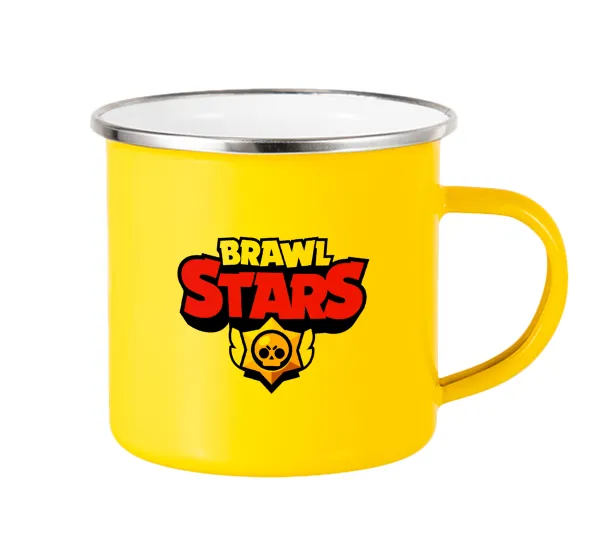 Brawl Stars — Κούπα Μεταλλική εμαγιέ Κίτρινη 360ml