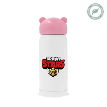 Brawl Stars, Ροζ ανοξείδωτο παγούρι θερμό (Stainless steel), 320ml