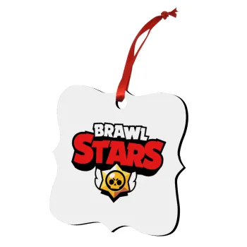 Brawl Stars, Christmas ornament polygon wooden 7.5cm