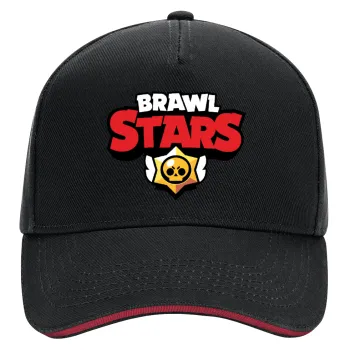 Brawl Stars, DRILL Adult Ultimate Hat BLACK/RED, (100% COTTON, ADULT, UNISEX, ONE SIZE)