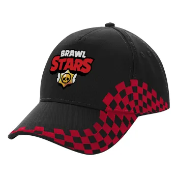 Brawl Stars, Adult Cap RACING Ultimate Black/Red, (100% COTTON DRILL, ADULT, UNISEX, ONE SIZE)