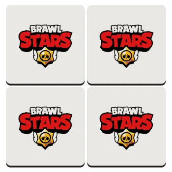 Brawl Stars, ΣΕΤ 4 Σουβέρ ξύλινα τετράγωνα (9cm)