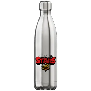 Brawl Stars, Μεταλλικό παγούρι θερμός Inox (Stainless steel), διπλού τοιχώματος, 750ml