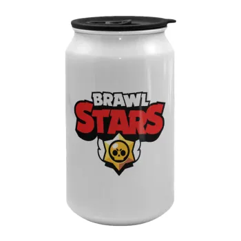 Brawl Stars, Κούπα ταξιδιού μεταλλική με καπάκι (tin-can) 500ml