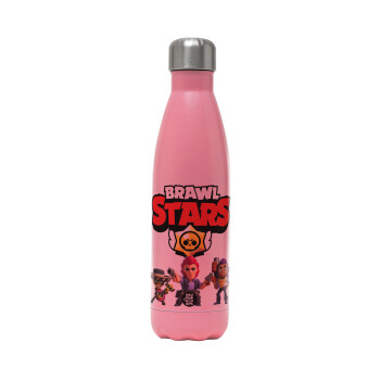 Brawl Stars Desert, Metal mug thermos Pink Mat (Stainless steel), double wall, 500ml