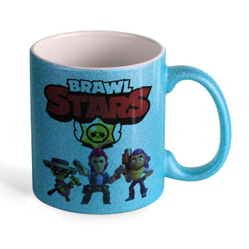 Brawl Stars Desert, Κούπα Σιέλ Glitter που γυαλίζει, κεραμική, 330ml