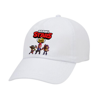 Brawl Stars Desert, Καπέλο Ενηλίκων Baseball Λευκό 5-φύλλο (POLYESTER, ΕΝΗΛΙΚΩΝ, UNISEX, ONE SIZE)